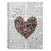 Schmetterlingsherz Notizblock (Vorderseite)