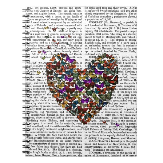 Schmetterlingsherz Notizblock (Vorderseite)