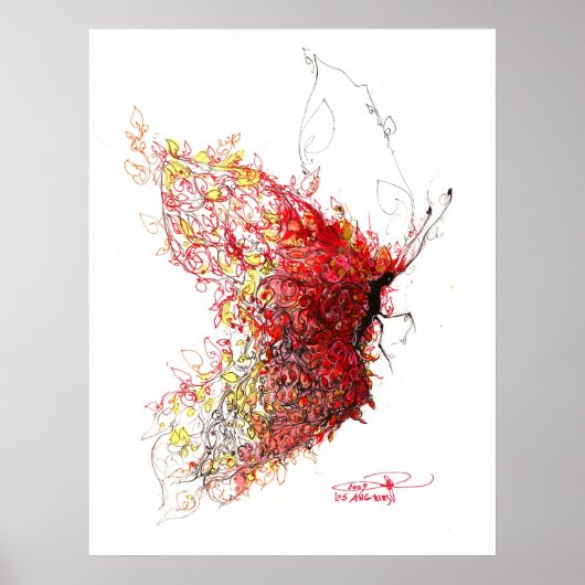 Schmetterlingsherz Poster (Vorne)