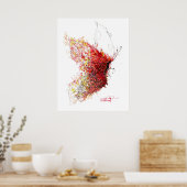 Schmetterlingsherz Poster (Küche)