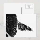 Schmetterlingsherz Postkarte (Vorne/Hinten)