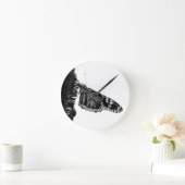 Schmetterlingsherz Runde Wanduhr (Zuhause)
