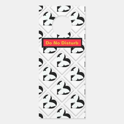 Schmetterlingsherz stört/schläft nicht. türanhänger (Vorderseite)