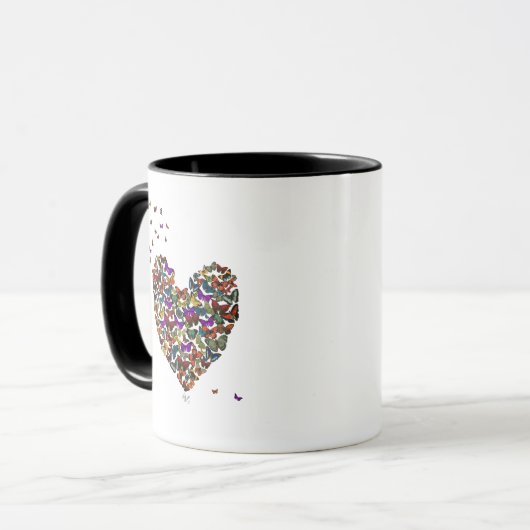 Schmetterlingsherz Tasse (Vorderseite Links)