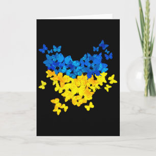 Schmetterlingsherz Ukraine-Flagge Ukrainisch Ukrai Karte