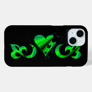 Schmetterlingsherz und Lily Rainbowart iPhone 15 Hülle