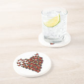 Schmetterlingsherz Untersetzer (Seite)