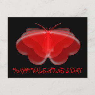 Schmetterlingsherzen Frohen Valentinstag Postkarte
