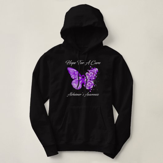 Schmetterlingshoffe auf eine Heilung der Alzheimer Hoodie (Design vorne)