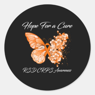 Schmetterlingshoffe auf eine Heilung von Rsd Crps- Runder Aufkleber