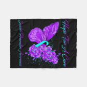 Schmetterlingshoffen auf eine Kur von Suizidpräven Fleecedecke (Vorderseite (Horizontal))