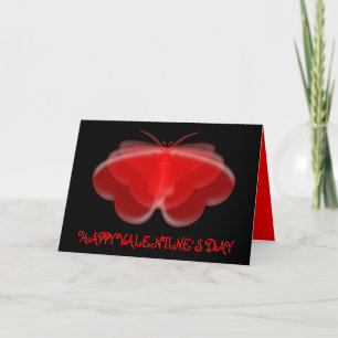 Schmetterlingshörer Glückliche Valentintagskarte Feiertagskarte