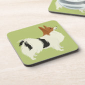 Schmetterlingshund Getränkeuntersetzer (Linke Seite)