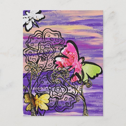 Schmetterlingshüte Postkarte (Vorderseite)