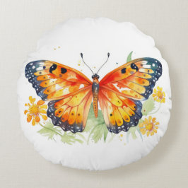 Schmetterlingsillustration   rundes kissen