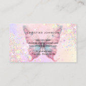 Schmetterlingsimulierter, grober Glitzer Visitenkarte (Rückseite)