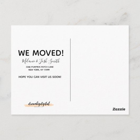 Schmetterlingsinsekt Personalisiert Postkarte (Rückseite)