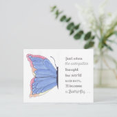 Schmetterlingsinspirierung Postkarte (Stehend Vorderseite)