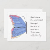 Schmetterlingsinspirierung Postkarte (Vorne/Hinten)