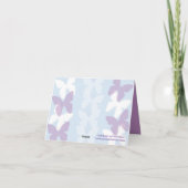 Schmetterlingskarte Dankeskarte (Rückseite)