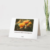 Schmetterlingskarte für Blume Feiertagskarte (Rückseite)