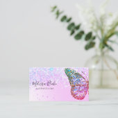 Schmetterlingskarte für Imitate Glitzer Visitenkarte (Stehend Vorderseite)