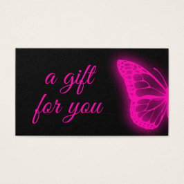 Schmetterlingskarte in Neonrosa