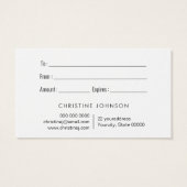 Schmetterlingskarte in Neonrosa (Rückseite)