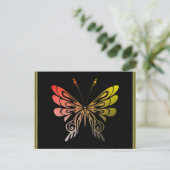 Schmetterlingskarte Postkarte (Stehend Vorderseite)