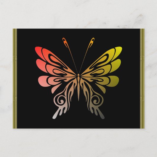 Schmetterlingskarte Postkarte (Vorderseite)