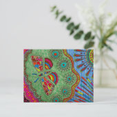 Schmetterlingskarte Postkarte (Stehend Vorderseite)