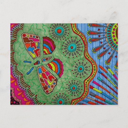 Schmetterlingskarte Postkarte (Vorderseite)