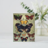 Schmetterlingskarte Postkarte (Stehend Vorderseite)