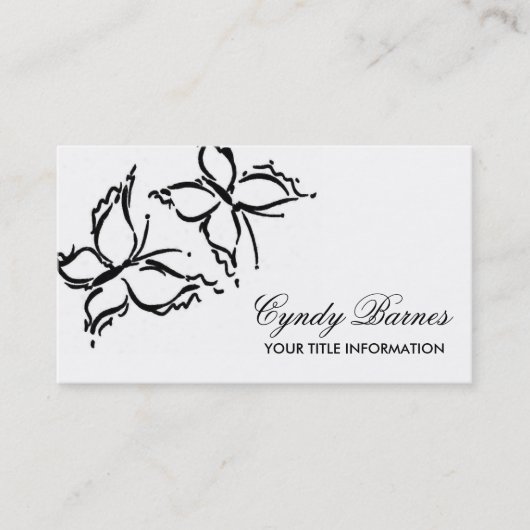 Schmetterlingskarte Visitenkarte (Vorderseite)