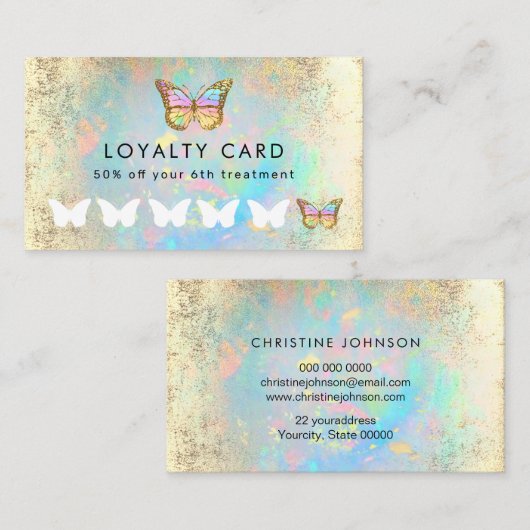 Schmetterlingskarte Visitenkarte (Vorne/Hinten)