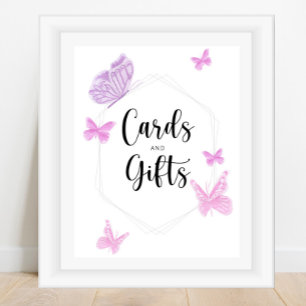 Schmetterlingskarten und -geschenke Babydusche Poster