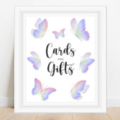 Schmetterlingskarten und -geschenke Babydusche Poster