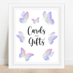 Schmetterlingskarten und -geschenke Babydusche Poster