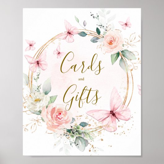 Schmetterlingskarten und -geschenke poster (Vorne)