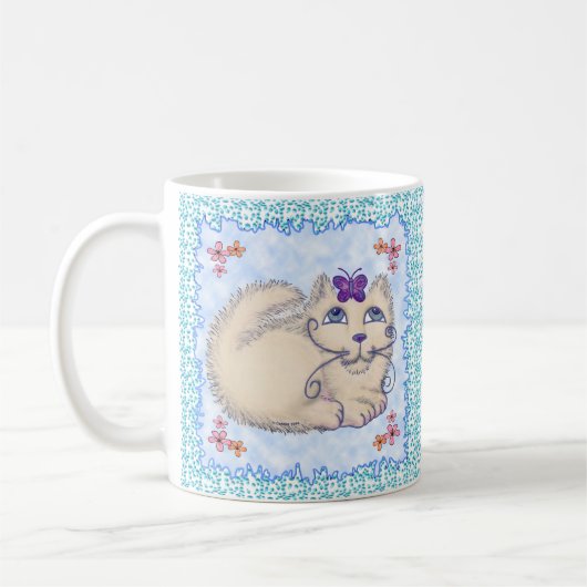 Schmetterlingskatze Tasse (Links)