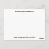 Schmetterlingskatzen Postkarten (Rückseite)