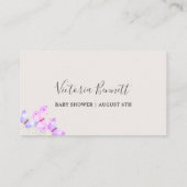 Schmetterlingskies schätzen, wie viele Babydusche  Begleitkarte (Rückseite)