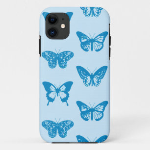 Schmetterlingskizze, Cerulean und Himmelblau Case-Mate iPhone Hülle