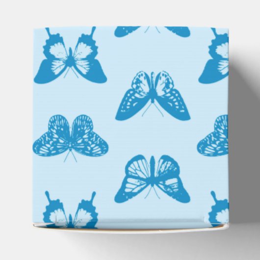 Schmetterlingskizze, Cerulean und Himmelblau Geschenkschachtel (Oben)