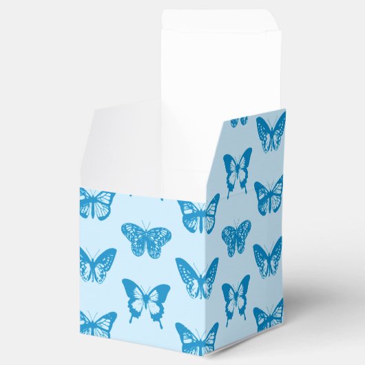 Schmetterlingskizze, Cerulean und Himmelblau Geschenkschachtel (Geöffnet)