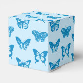 Schmetterlingskizze, Cerulean und Himmelblau Geschenkschachtel (Rückseite)
