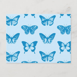 Schmetterlingskizze, Cerulean und Himmelblau Postkarte