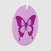 Schmetterlingskizze, Eispink & Amethyst lila Ornament (Vorderseite)