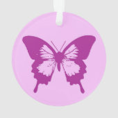 Schmetterlingskizze, Eispink & Amethyst lila Ornament (Rückseite)