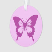 Schmetterlingskizze, Eispink & Amethyst lila Ornament (Vorderseite)